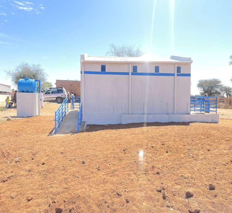 Latrine construction outside view