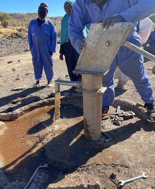 Latrine work in progress