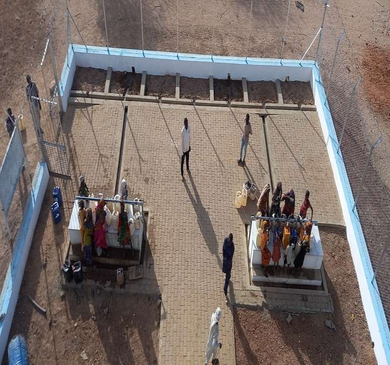 Latrine construction outside view