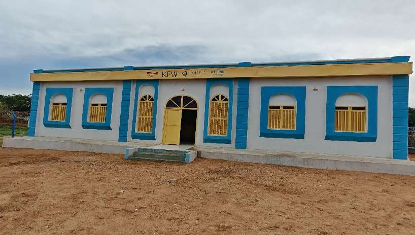 Latrine construction outside view