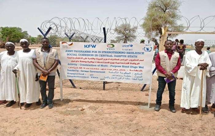 Community at water project site